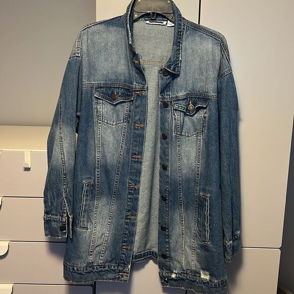 Noisy May long denim jacket - Picture 2 of 6